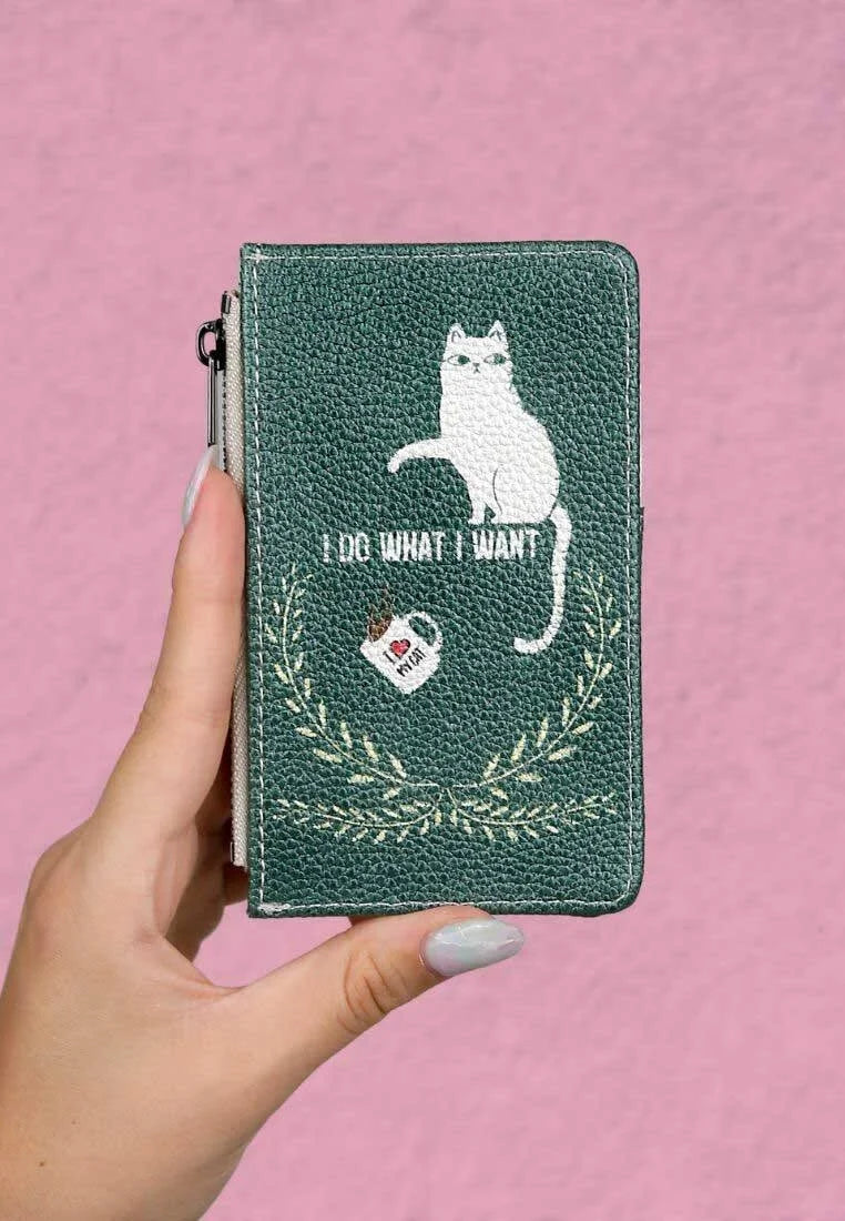 Women Green Wallet - I Do What I Want Design