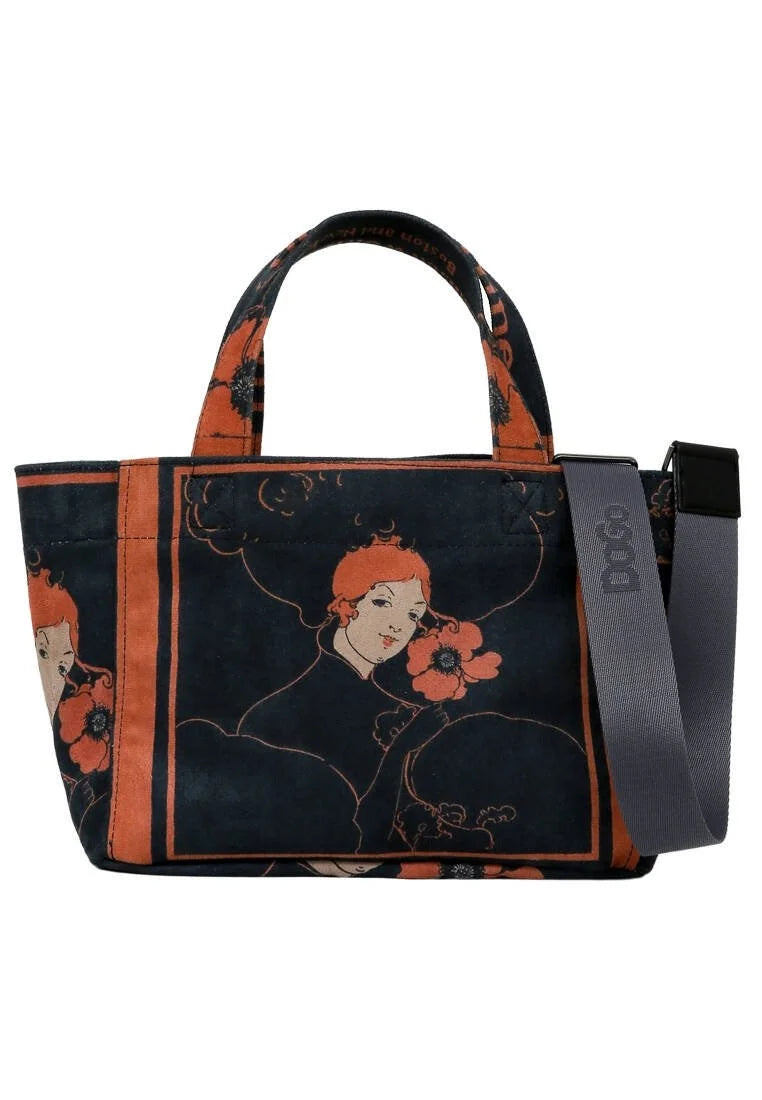 Vegan Black Medium Tote Bag - Folly or Saintliness Design