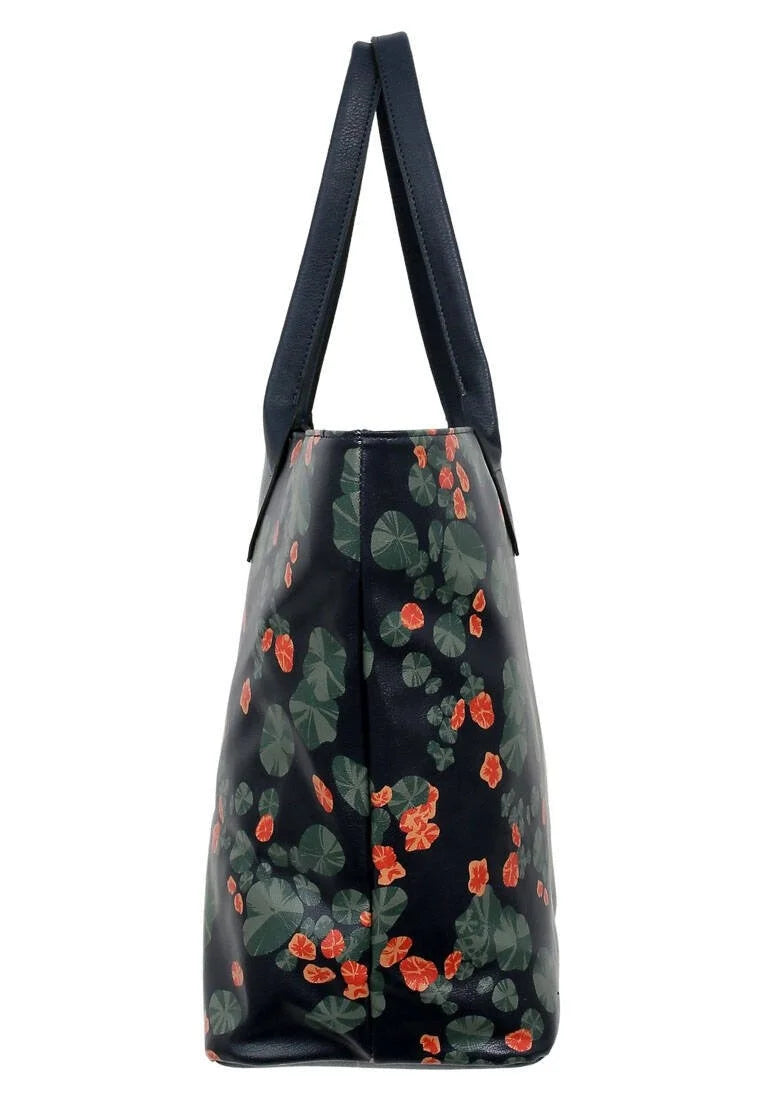Women Vegan Leather Black Shoulder Bag - Hold Your Head Up High Design