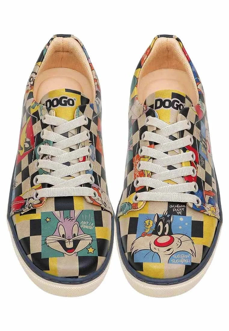 Women Vegan Leather Multicolor Sneakers - Warner Bros You-re-Despicable Design