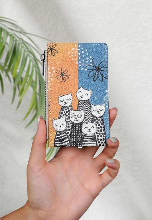 Women Multicolor Wallet - Family Portrait Design