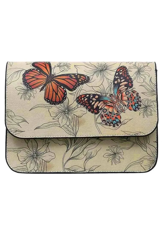 Wings of Grace – Vegan Beige Butterfly Purse