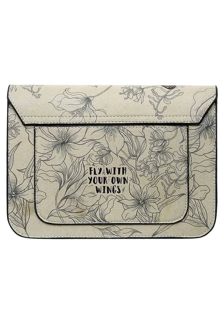 Wings of Grace – Vegan Beige Butterfly Purse