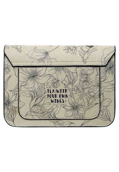 Wings of Grace – Vegan Beige Butterfly Purse