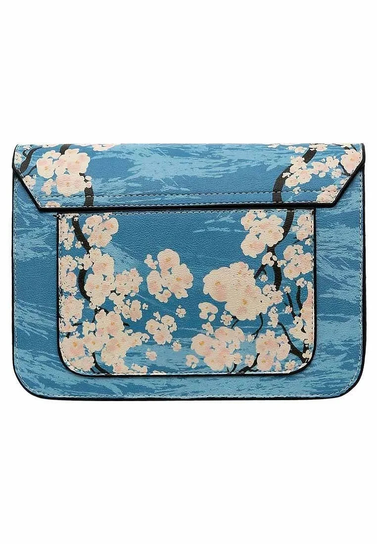 Bloom On – Vegan Blue Floral Purse