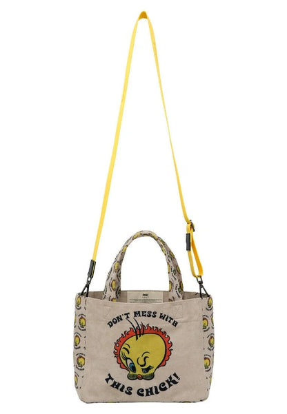 Vegan Cream Medium Tote Bag - Warner Bros Tweety, The Chick! Design