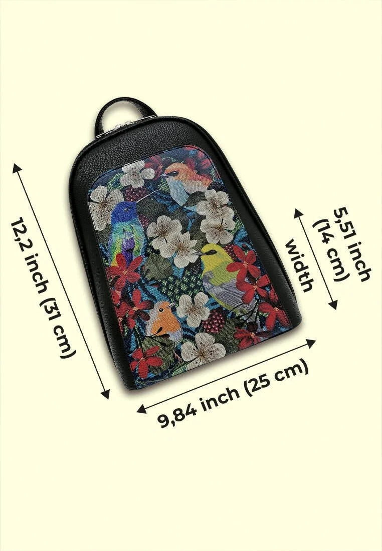 Vegan Leather Black Backpack - Fly Anywhere Design