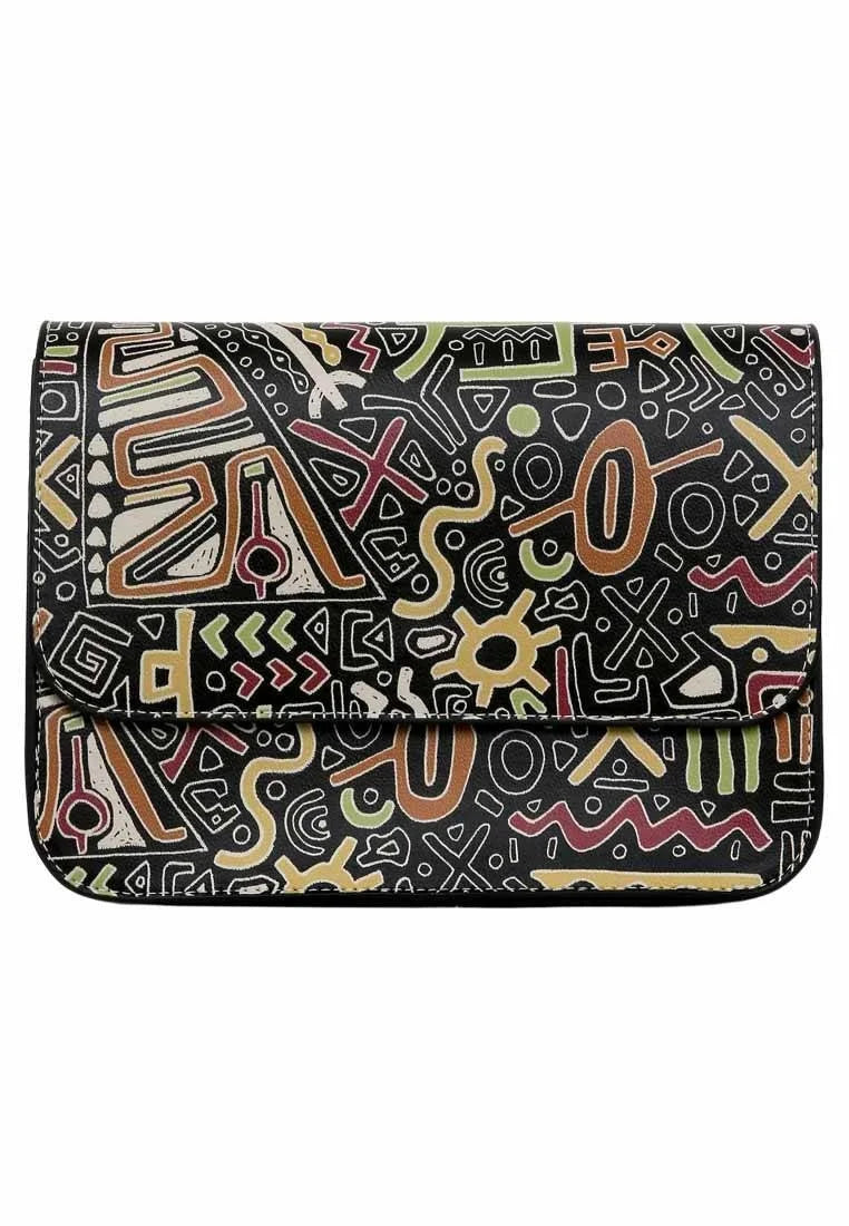 Good Fortune – Vegan Black Graphic Purse
