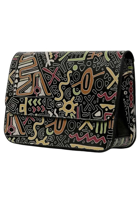 Good Fortune – Vegan Black Graphic Purse