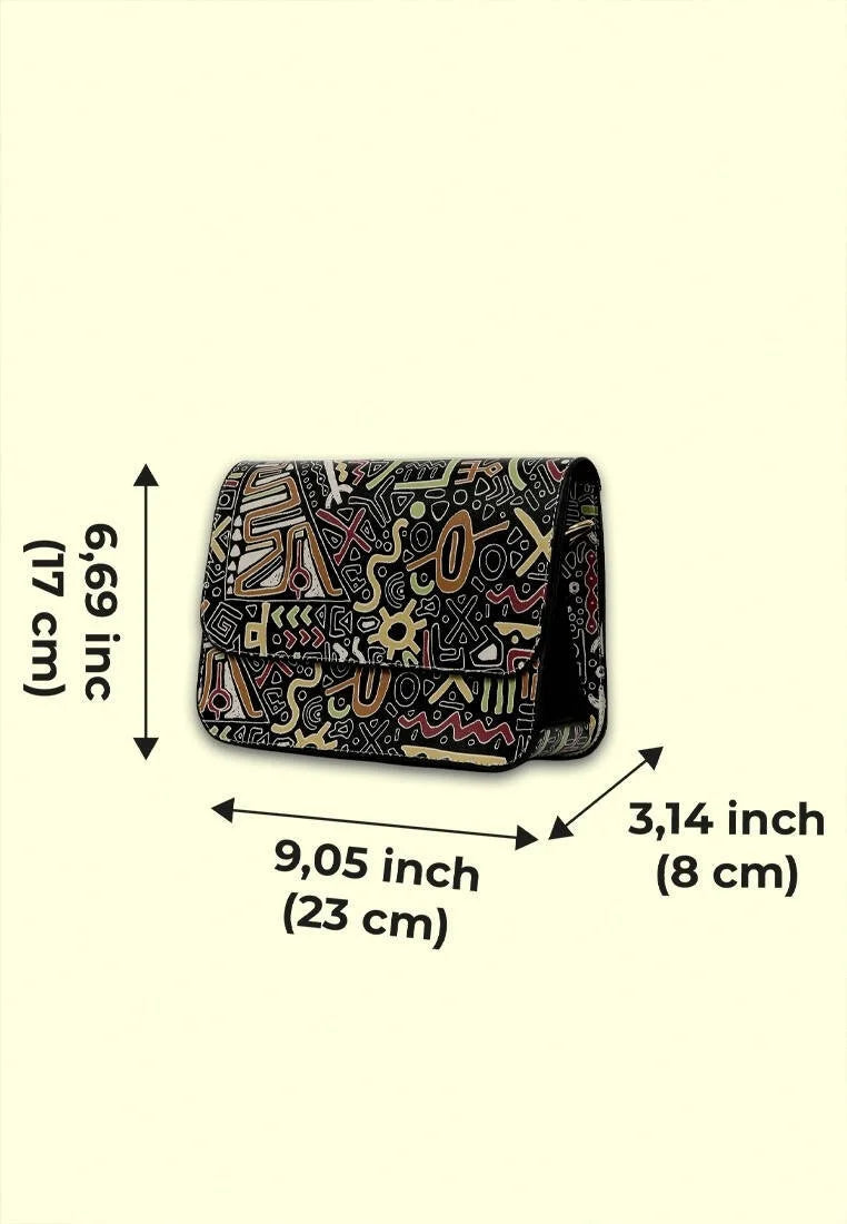 Good Fortune – Vegan Black Graphic Purse