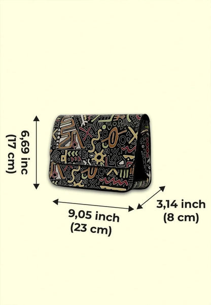 Good Fortune – Vegan Black Graphic Purse