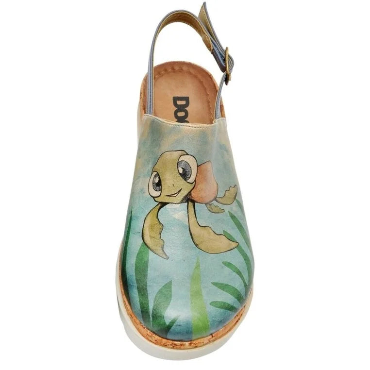Vegan Leather Blue Wedge Sandals - Caretta-Hey Dude Design