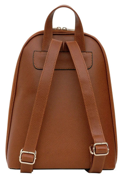 Vegan Leather Brown Backpack - Cuddling Season Design