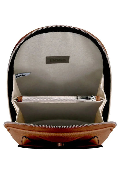 Vegan Leather Brown Backpack - Cuddling Season Design