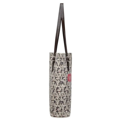 Women Vegan Leather Cream Shoulder Bag - Hug Me Design
