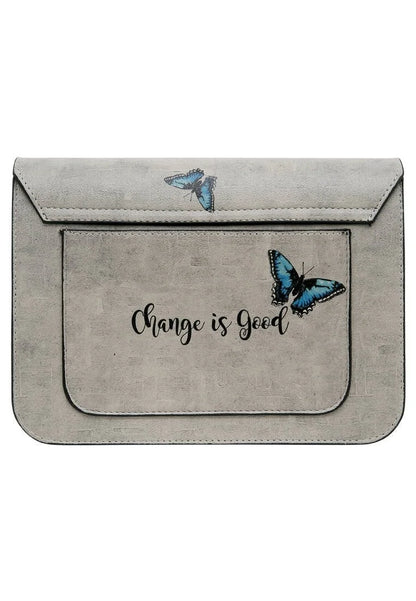 Change is Good – Vegan Gray Butterfly Purse