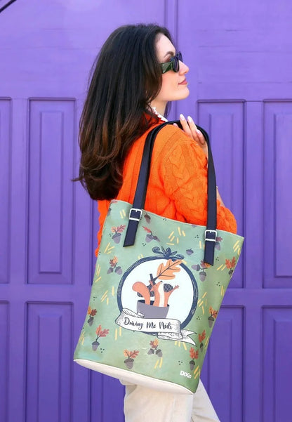 Driving Me Nuts Leather Shoulder Bag