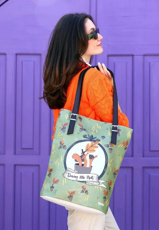 Driving Me Nuts Leather Shoulder Bag