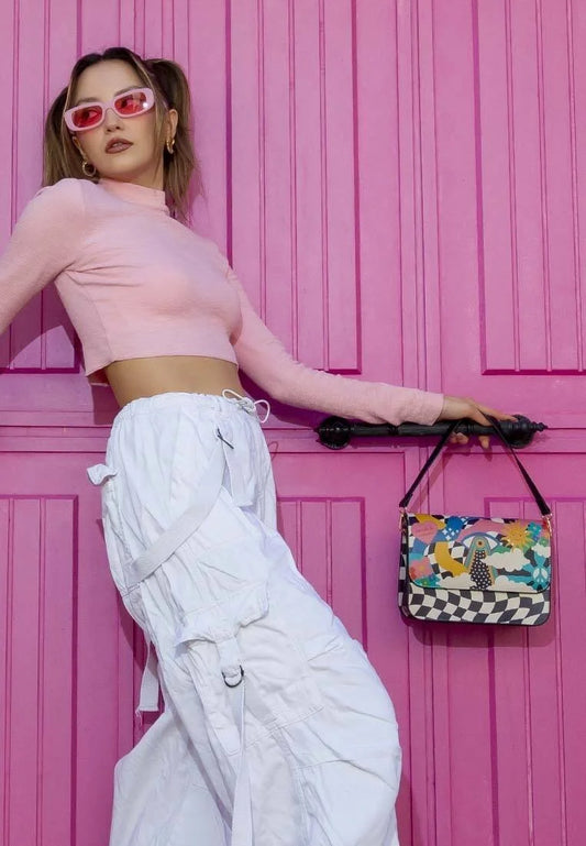 Women Vegan Leather Multicolor Purse - Born to be Awesome Design