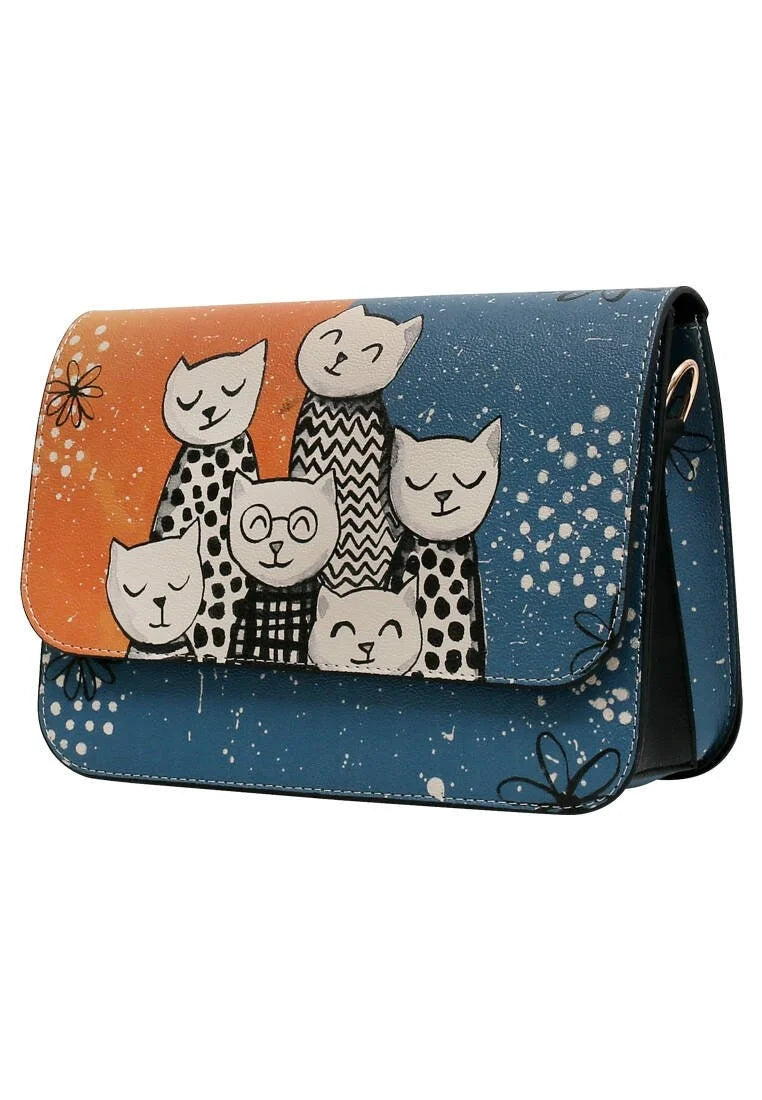 Purrfect Portrait – Vegan Cat Family Handbag