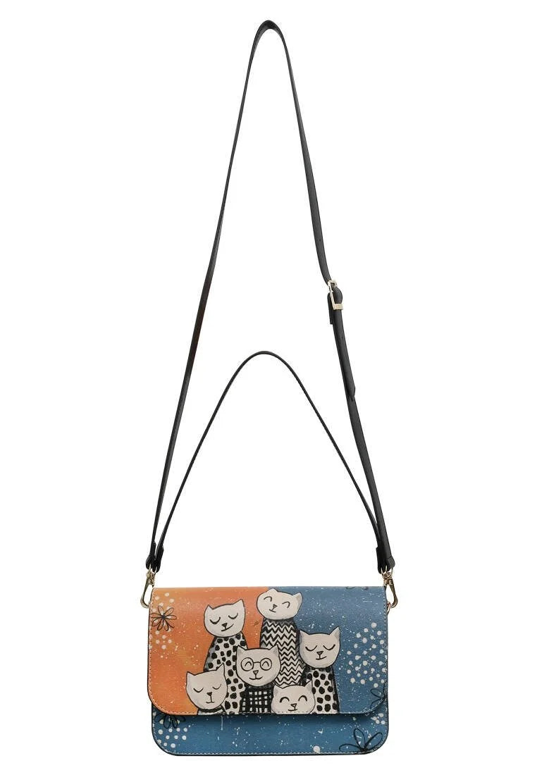 Purrfect Portrait – Vegan Cat Family Handbag