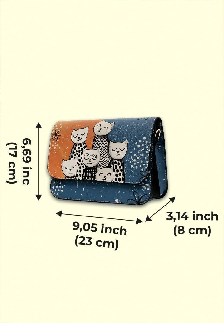 Purrfect Portrait – Vegan Cat Family Handbag