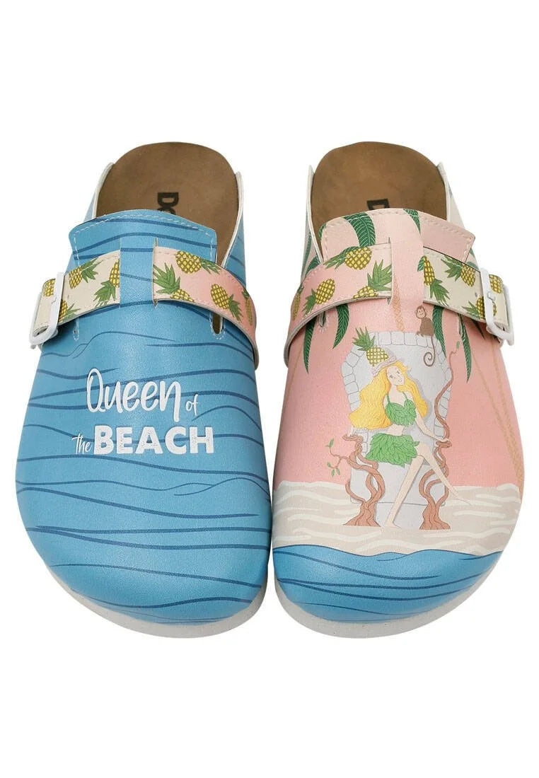 Vegan Leather Multicolor Slippers - Queen of the Beach Design