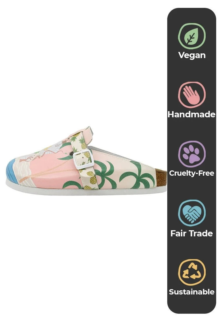 Vegan Leather Multicolor Slippers - Queen of the Beach Design