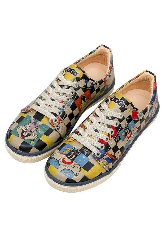 Women Vegan Leather Multicolor Sneakers - Warner Bros You-re-Despicable Design