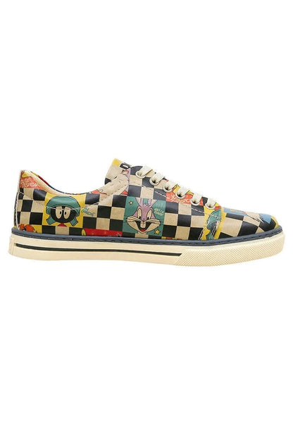 Women Vegan Leather Multicolor Sneakers - Warner Bros You-re-Despicable Design