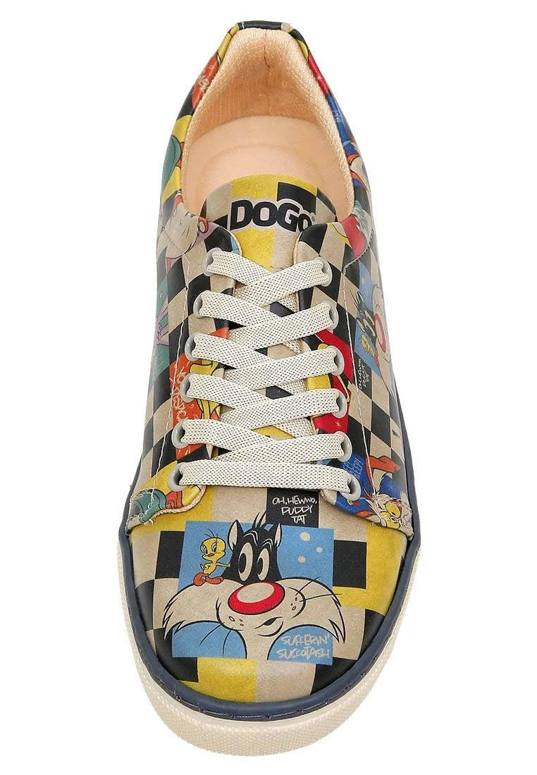 Women Vegan Leather Multicolor Sneakers - Warner Bros You-re-Despicable Design