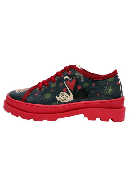 Women Vegan Leather Navy Sneakers - True Love Design