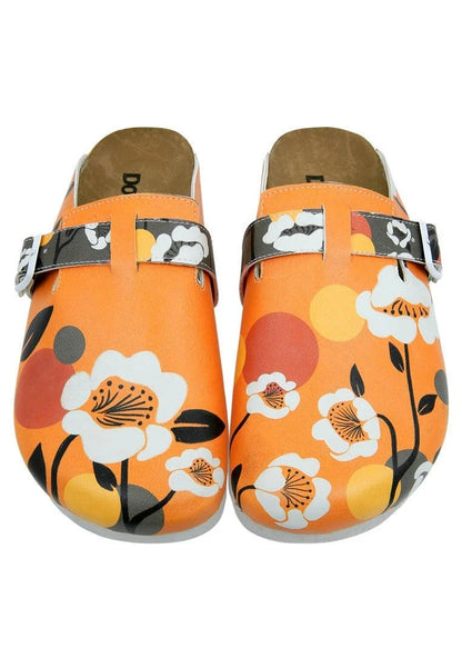 Women Vegan Leather Orange Slippers - Retrograde Design