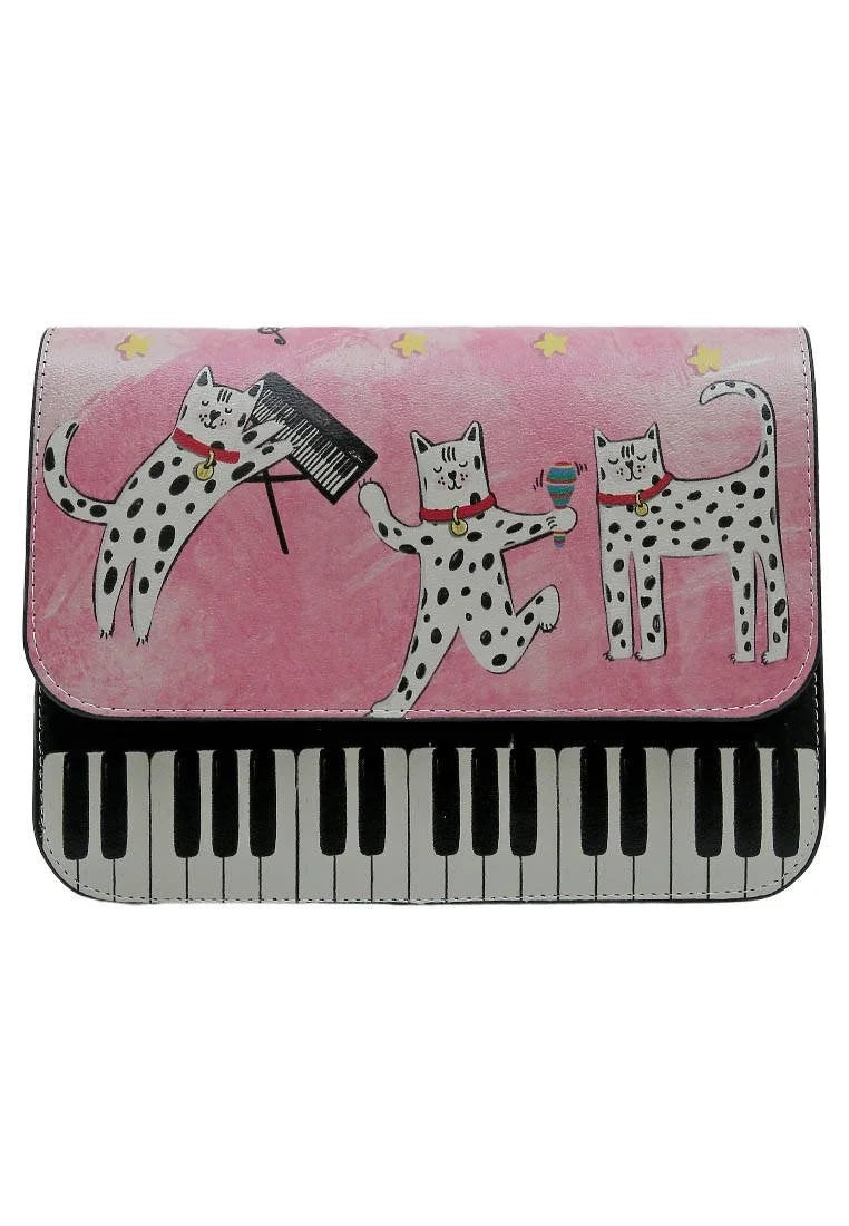 Paws & Keys – Vegan Pink Musical Cat Purse