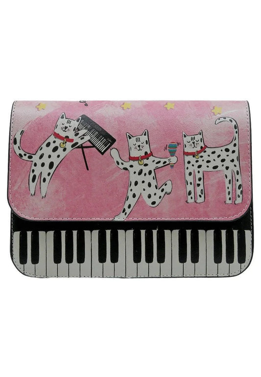 Paws & Keys – Vegan Pink Musical Cat Purse