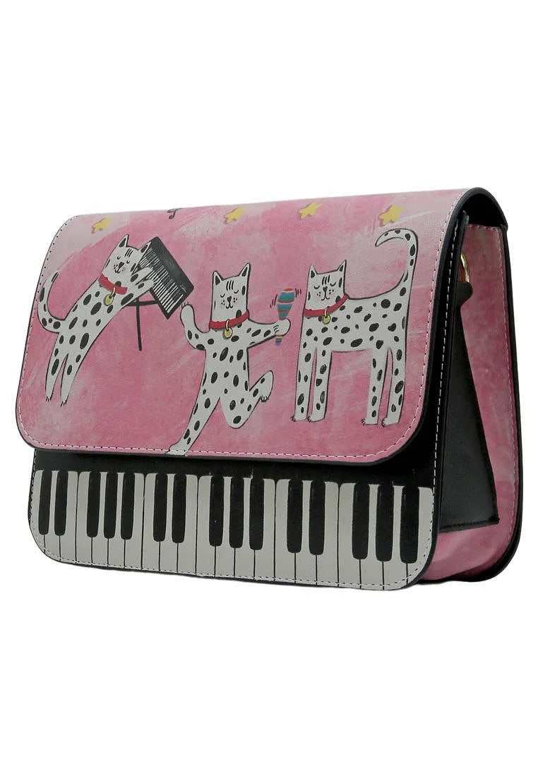 Paws & Keys – Vegan Pink Musical Cat Purse