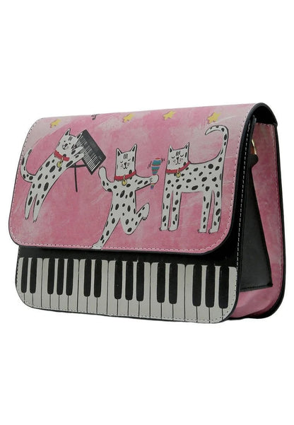 Paws & Keys – Vegan Pink Musical Cat Purse