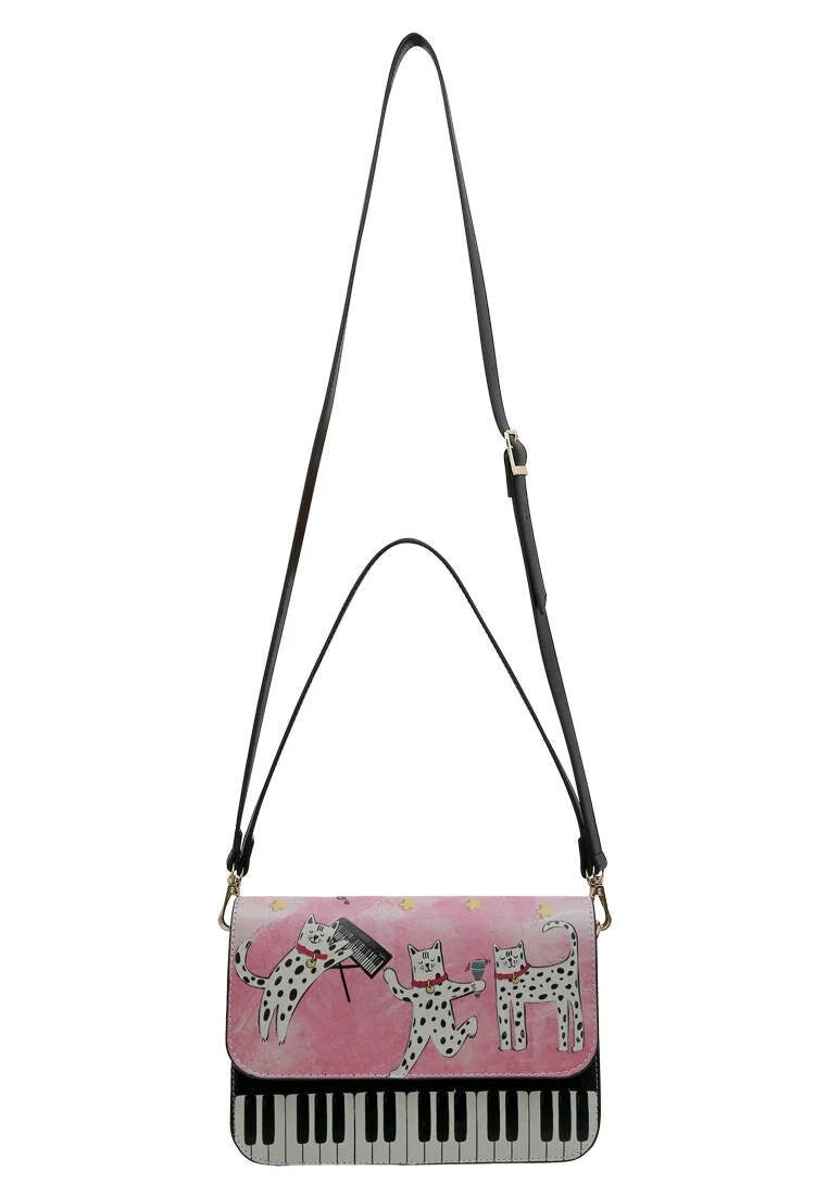 Paws & Keys – Vegan Pink Musical Cat Purse