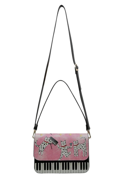 Paws & Keys – Vegan Pink Musical Cat Purse