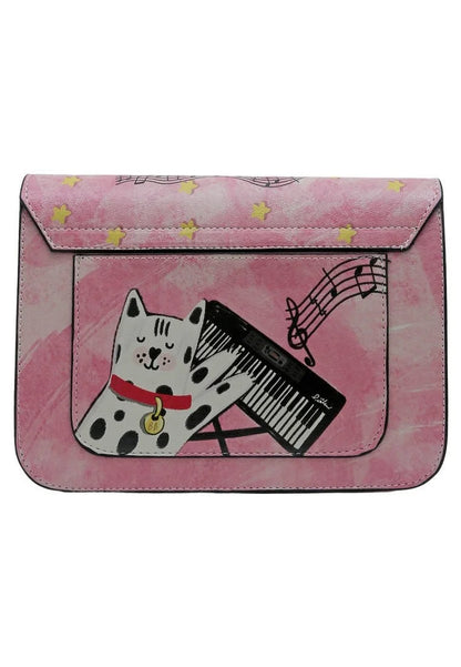 Paws & Keys – Vegan Pink Musical Cat Purse