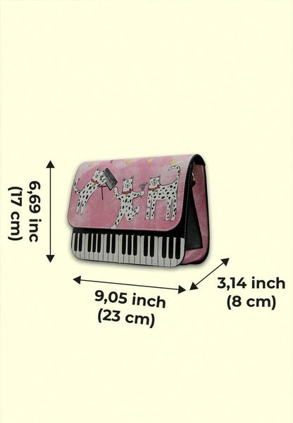 Paws & Keys – Vegan Pink Musical Cat Purse