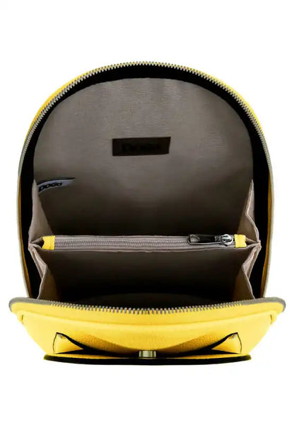 Women Vegan Leather Yellow Backpack - I Do What I Want Design