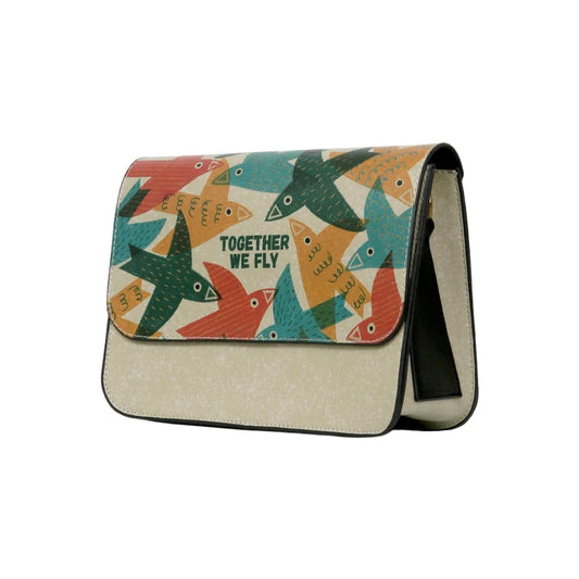 Women Vegan Leather Multicolor Purse - Together We Fly Design